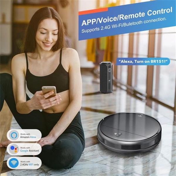 Robot Vacuum and Mop Combo, WiFi/App, Robotic Vacuum Cleaner with Schedule, 2 in 1 Mopping Robo