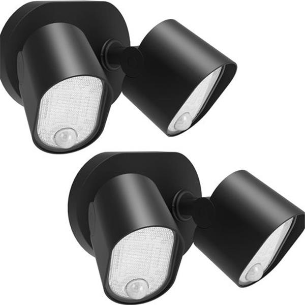 LUTEC 2 Pack 35W 2500LM LED Security Lights with 2 Sensors, Motion Sensor Outdoor Lights 5000K