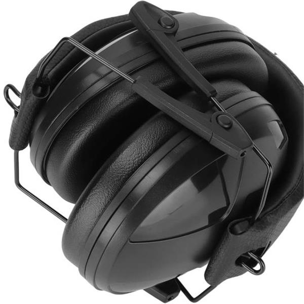 Ear Muffs, NRR 34dB SNR 34dB Noise Cancelling Ear Protection Headphones Folding Black Slim Ear