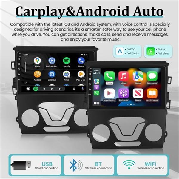 2GB+32GB for Ford Fusion Mondeo 2013-2019 Radio - Android 13 Ford Stereo - Wireless Carplay and