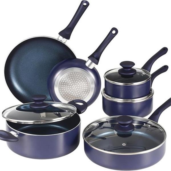 Clockitchen Pots and Pans Set, Cookware Blue Pan Set, Induction Kitchen Cookware, Nonstick Cera