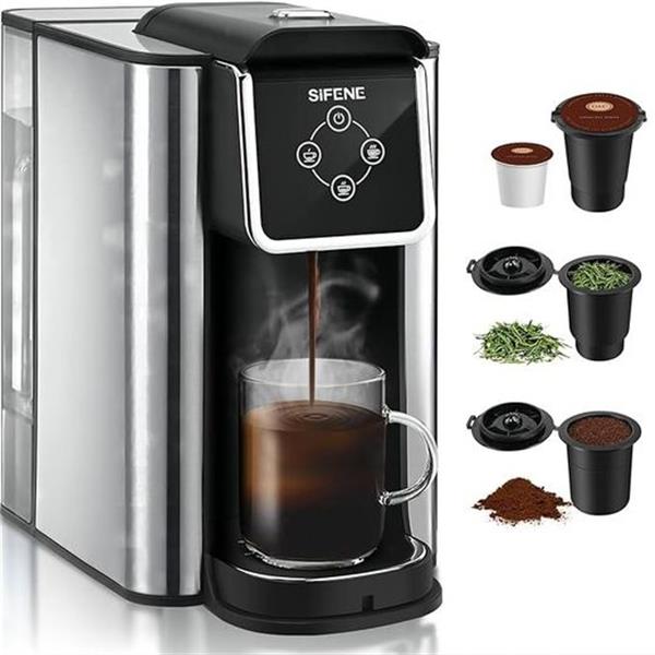 SiFENE Coffee Machine, 3 in 1 Single Serve Coffee Maker, Personal Coffee Brewer for K-Pod Capsu