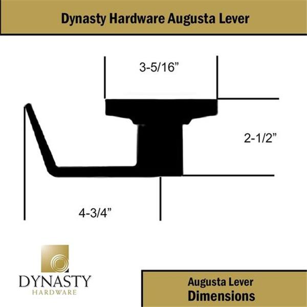 Dynasty Hardware AUG-30-26D Grade 2 Commercial Duty Passage Lever, ADA, Satin Chrome Finish