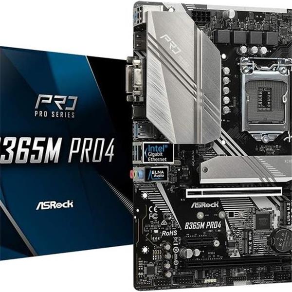 ASRock B365M PRO4 LGA1151/ Intel B365/ DDR4/ Quad CrossFireX/ SATA3&USB3.1/ M.2/ A&GbE/ MicroAT