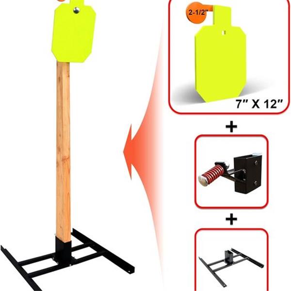 Highwild Target Stand System - AR500 Steel Hostage Reactive Shooting Target 3/8" Thick with 2x4