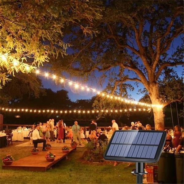 JESLED Solar String Lights Outdoor, 30ft G40 Globe Patio Lights with 15+1 Waterproof Shatterpro