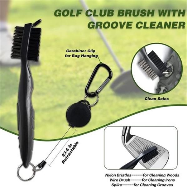 IFAST Golf Accessories, Golf Club Cleaning Kit - Magnetic Golf Towel with Clip, Golf Brush and