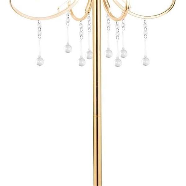 LANLONG Tall 5 Arm Gold Candelabra Floor Centerpiece, 45.3in Classic Elegant Design Candle Hold