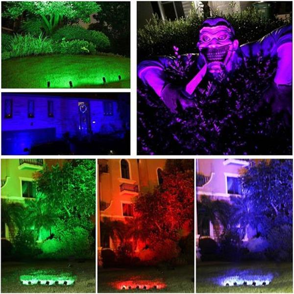 ZODIC Landscape Spotlights, 36 LED Waterproof Outdoor Lights Colorful Spot Light Long Distant R