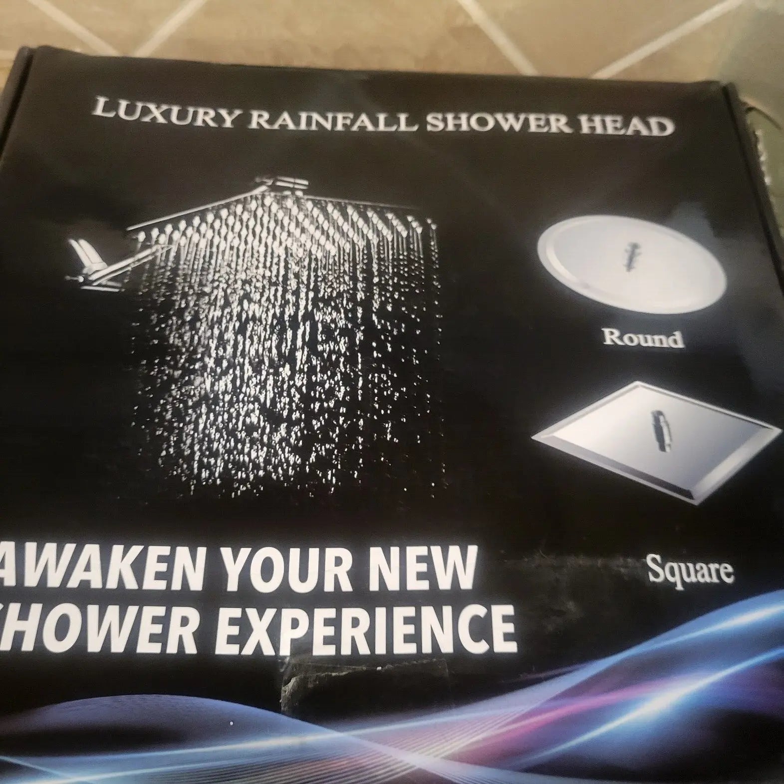 SUS304 Silver High Pressure Luxury Rainfall Shower Head Combo Set