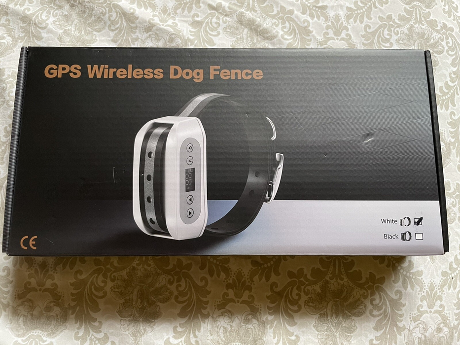 GPS Wireless Dog Fence System PF-09 White Rechargeable - New Open Box