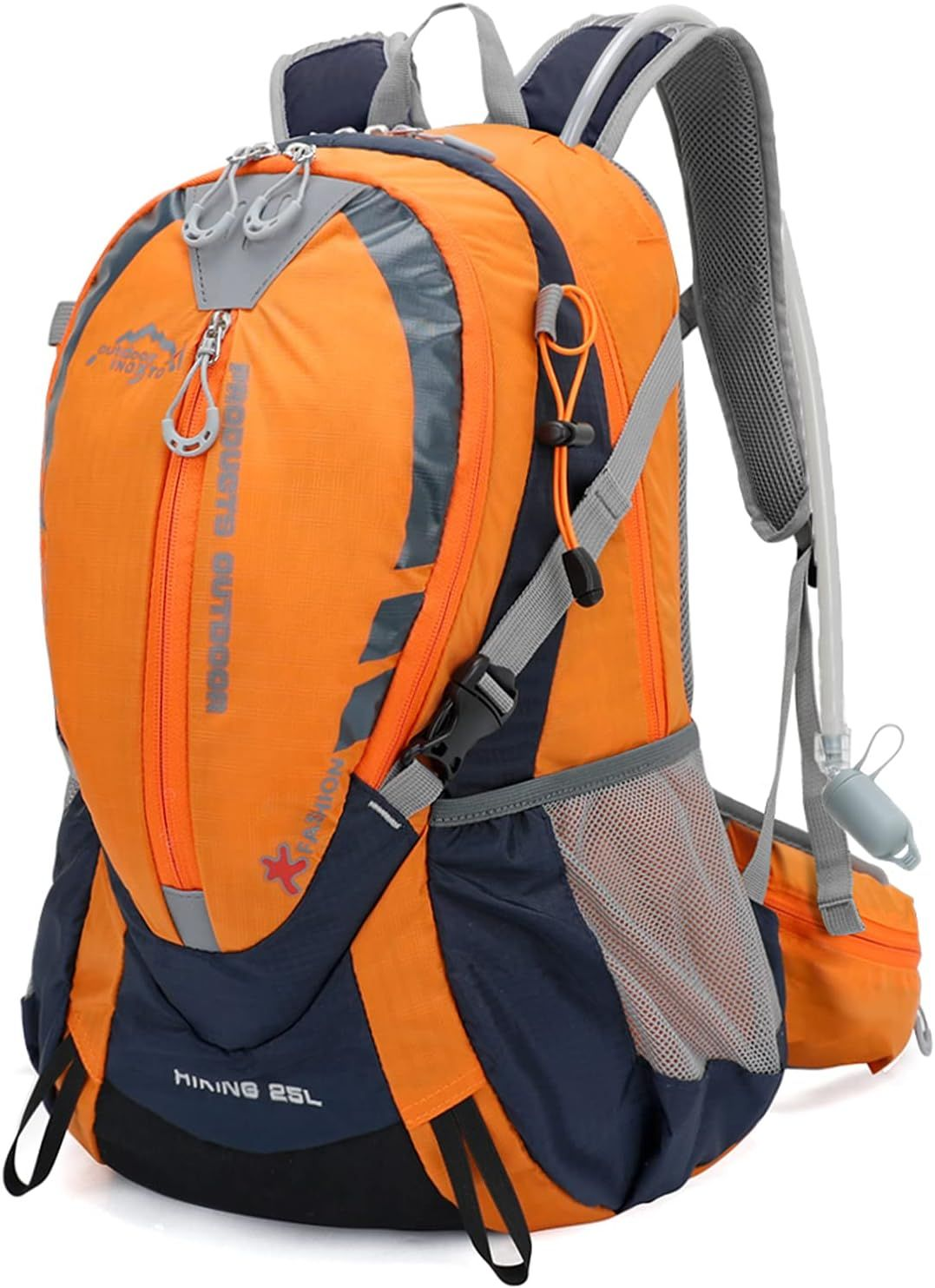 INOXTO Small Hiking Backpack with 2L Water Bladder and Waterproof Rain...