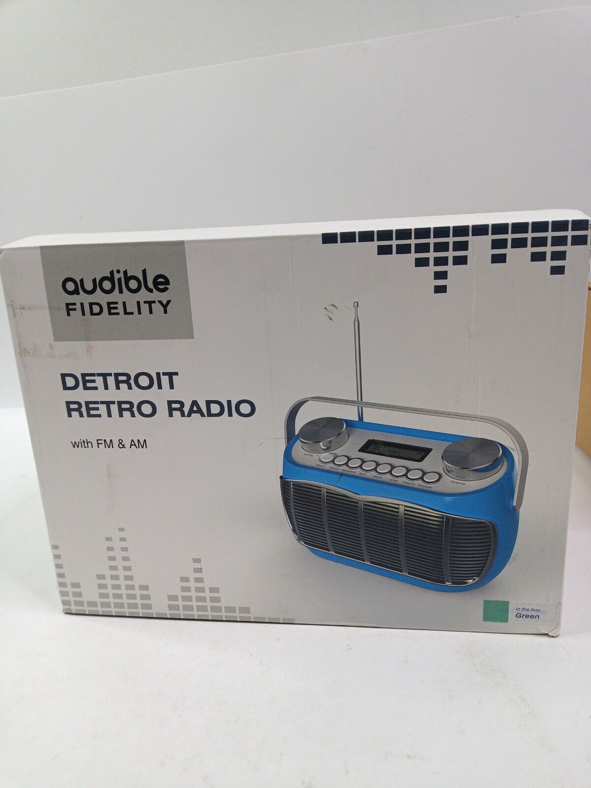 Audible Fidelity AM FM Portable Radio, Battery Operated or AC Powered Radio