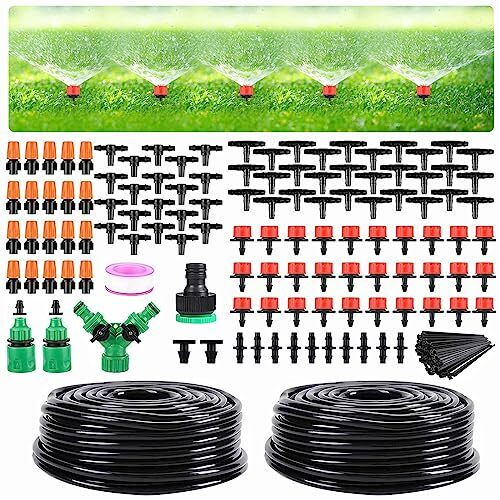 Garden Drip Irrigation Kit,98FT Greenhouse Micro Automatic Drip Irrigation