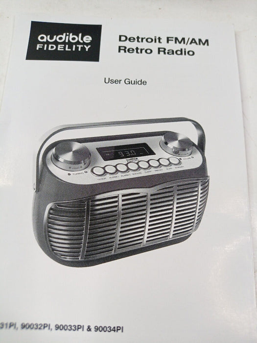Audible Fidelity AM FM Portable Radio, Battery Operated or AC Powered Radio