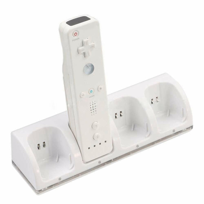 4-in-1 Charging Station for Wii&Wii U Remote Controller,Charger with 4 Battery