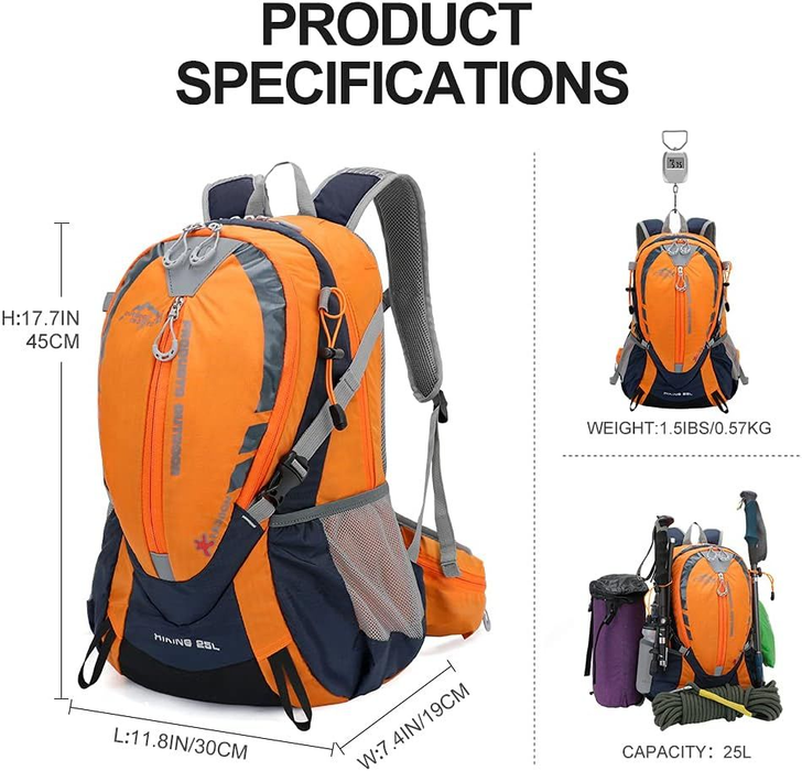 INOXTO Small Hiking Backpack with 2L Water Bladder and Waterproof Rain...