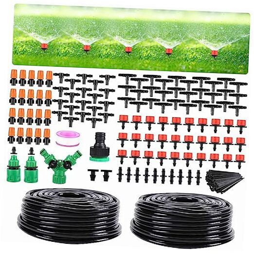 Garden Drip Irrigation Kit,98FT Greenhouse Micro Automatic Drip Irrigation