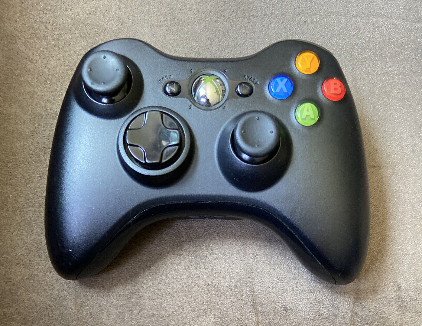 Official Microsoft Xbox 360 Black Wireless Controller! ~ Works Great! Authentic!